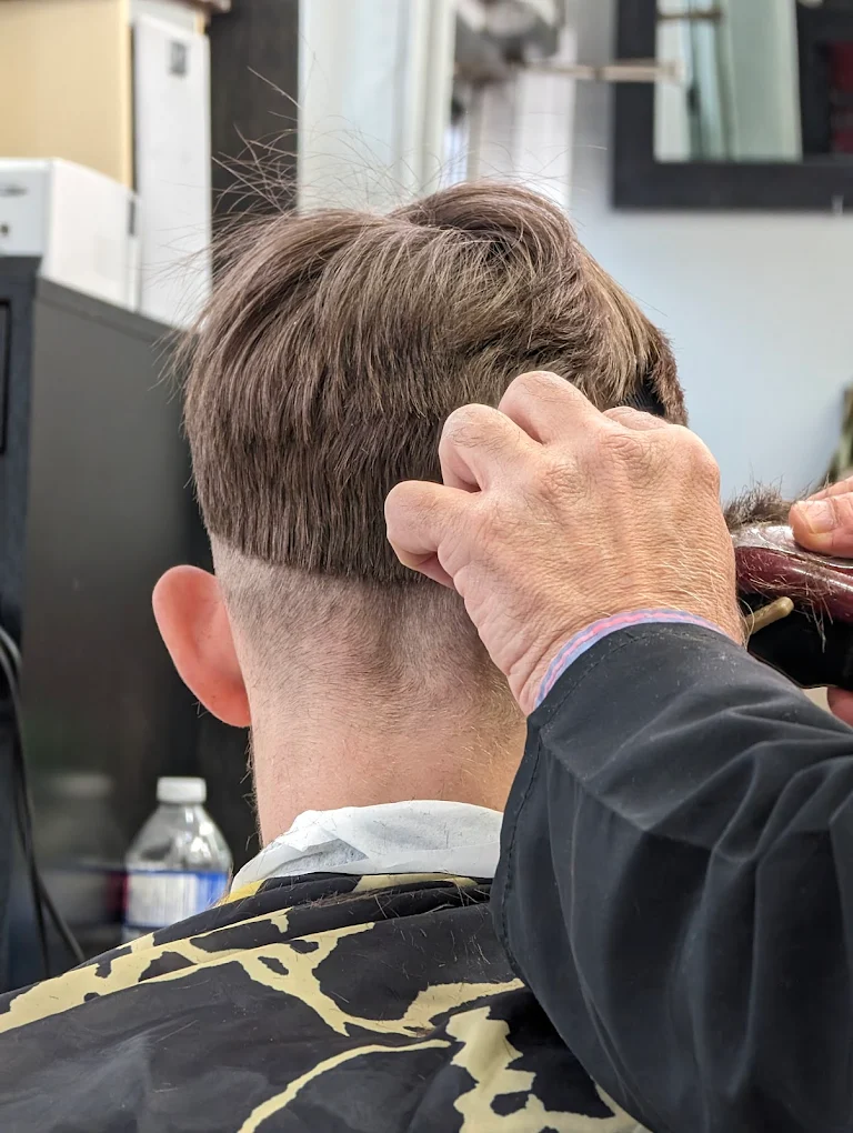 Barber at work